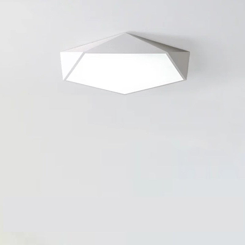 Creative Geometric Ceiling Light led Bedroom Lamp Nordic Creative Boys Girls Children's Room Lamp Iron Art Living Room Lamp