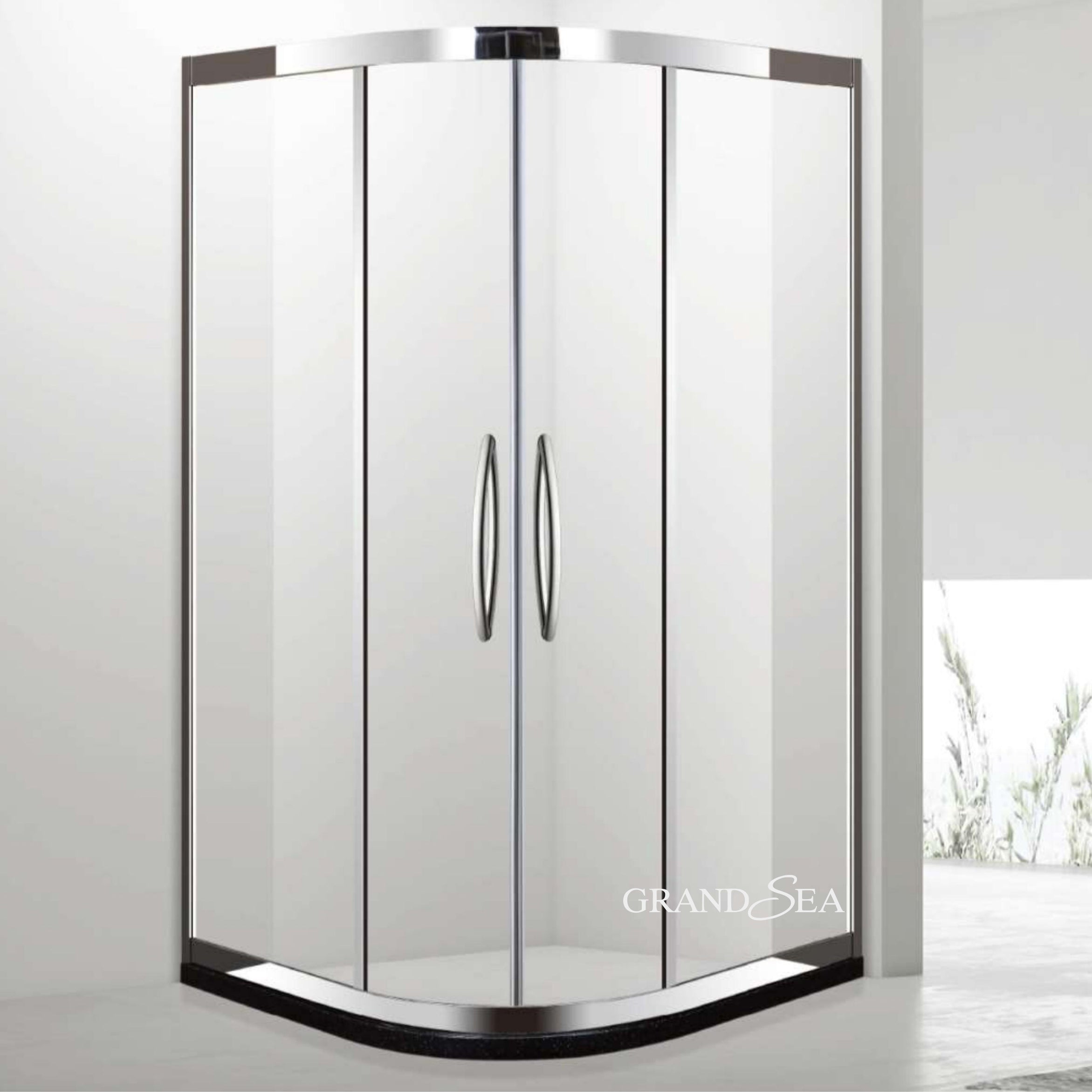 Popular Luxury Bathroom Shower Cubicle Cabinet with Frame Sliding Glass Shower Door for Hotel Use Straight Design Tempered Glass