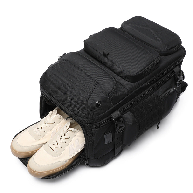 New Men's Backpack Large Capacity Short Distance Travel Backpack Outdoor Commuting Multifunctional Waterproof Tactical Computer Bag