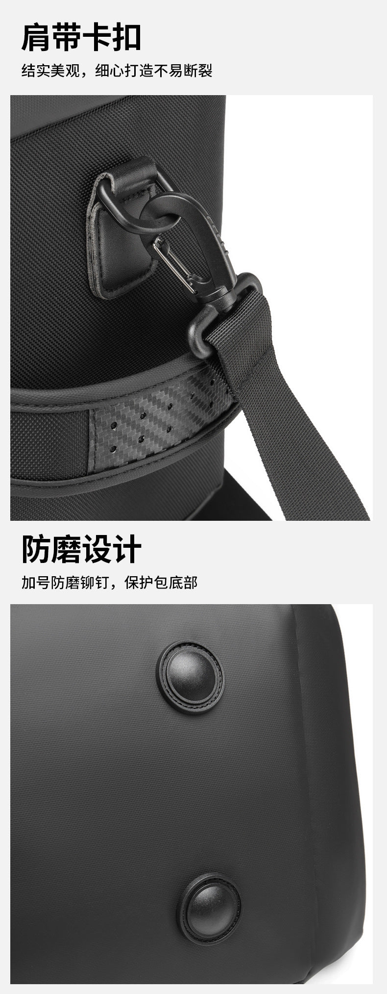 OZUKO Travel Bag Fitness Handbag Large Capacity Dry Wet Separation Can Be Inserted Into The Trolley Short Distance Business Trip Sports Men's Bag
