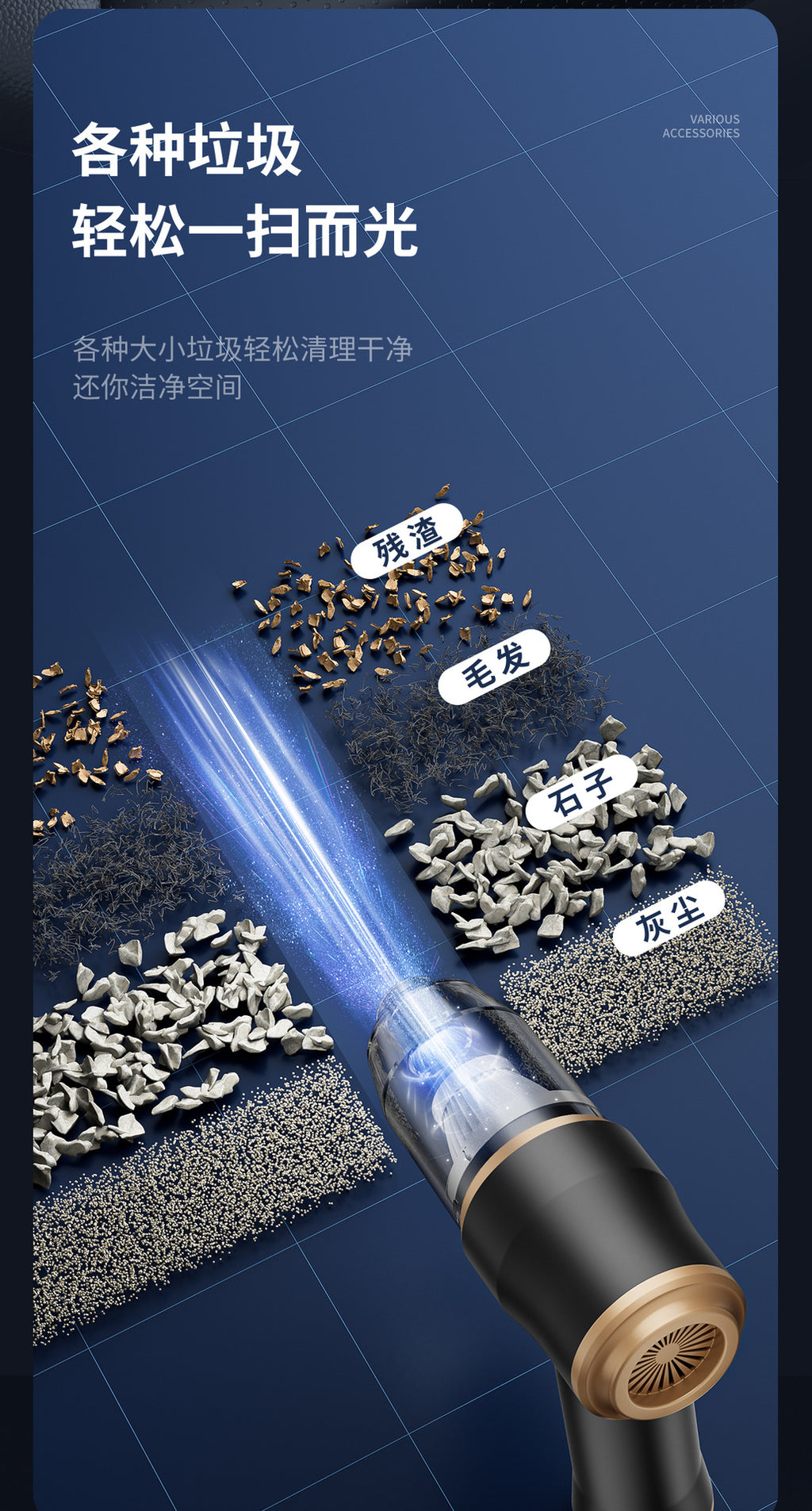 Wireless Vacuum Cleaner Portable Handheld Car Household Strong Suction Brushless Dust Blower High Power Vacuum Cleaner