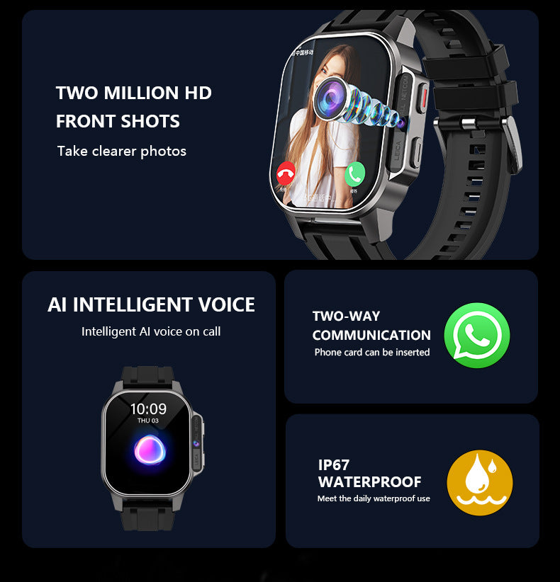 B22Smart Watch5G Plug-in Card Full Netcom Google Store APP Download Three-Proof Sports Camera Video Call