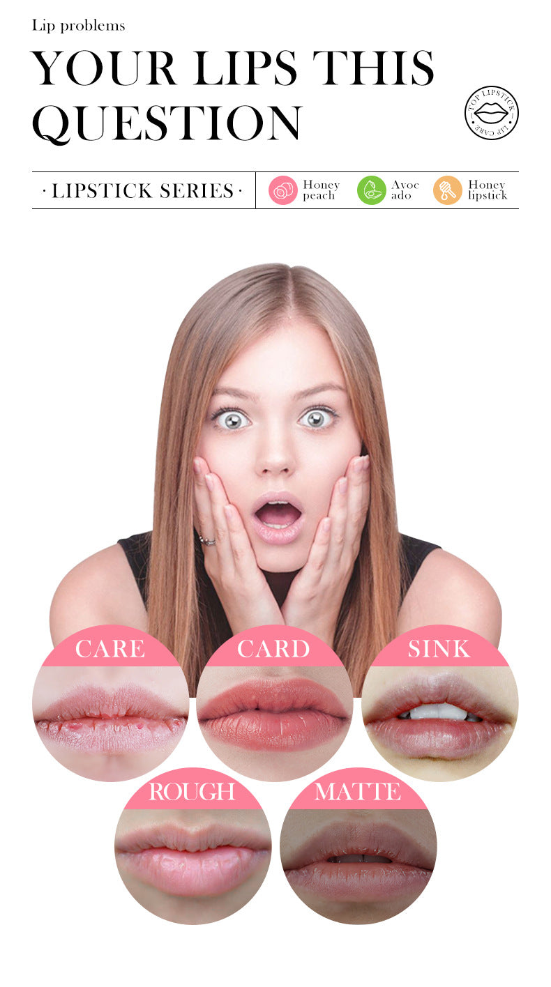 Full English Lip Balm SADOER Honey Hydrating Avocado Anti-Dry Crack Peach Lip Mask  Wholesale