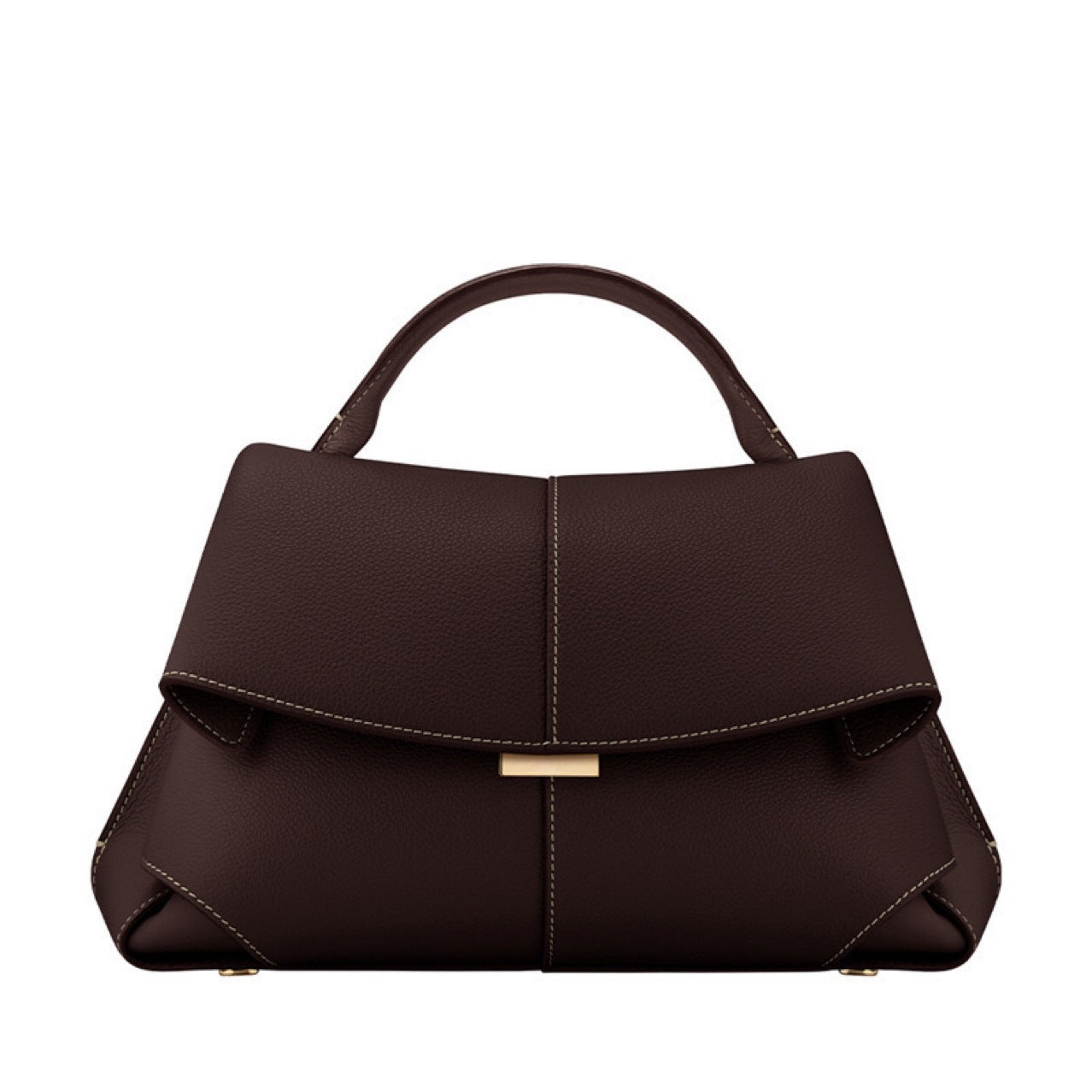 European and American Retro Smile Bag French Bolingin Niche Genuine Leather Women's Bag High-end Wrinkle Handbag Crossbody Bag