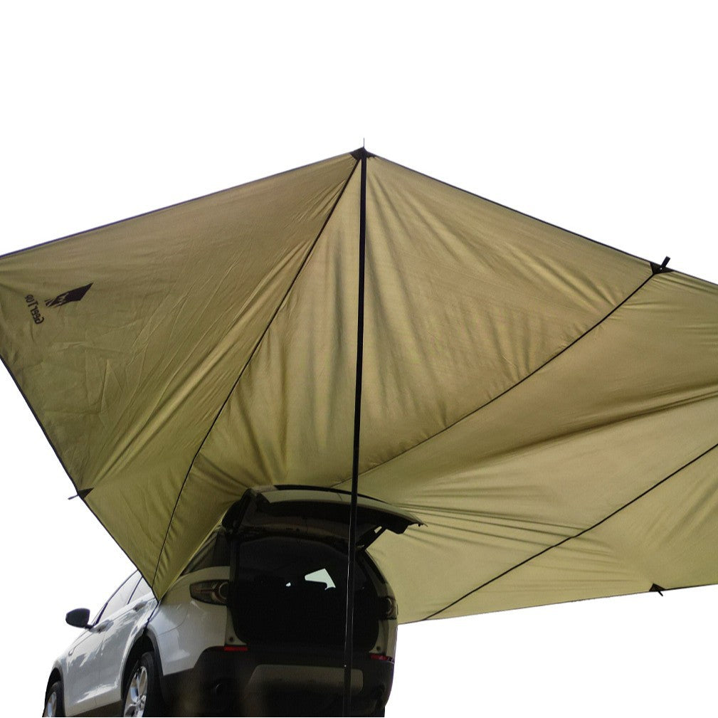 Car Rear Sunshade Canopy Large Space Multi-Person Rainproof Sunproof Tarp Outdoor Camping Gear