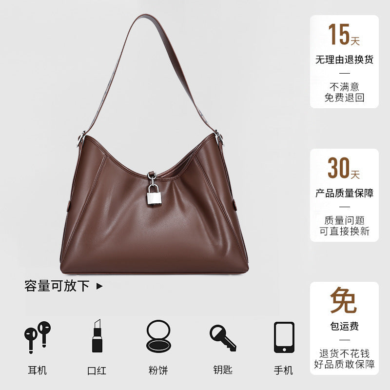 High-End Melad Crossbody Bag New Commuter Retro Tote Bag Large Capacity Versatile Single Shoulder Women's Bag Mother Bag