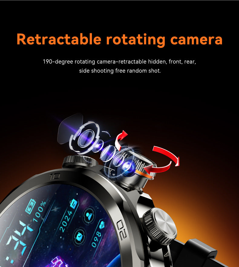 H19Smart Watch5G Global Connect Google Store APP Download Rotating Camera Video Call Photo Shooting Sports