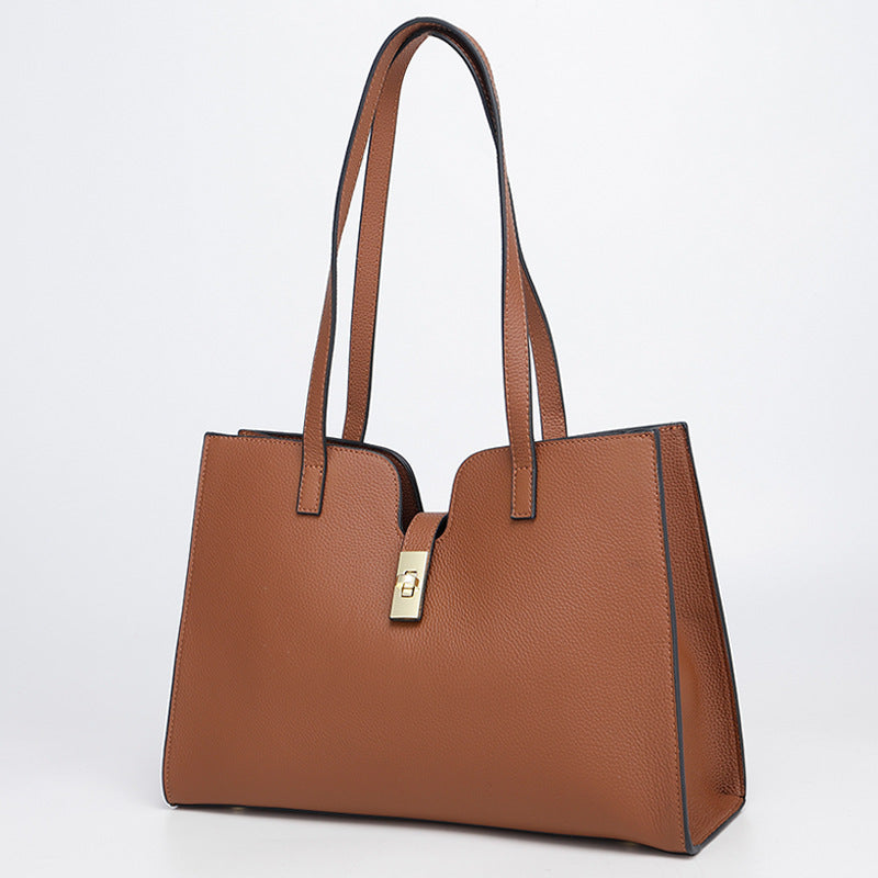 Large Capacity Single Shoulder Tote Bag for Women, Casual Commuter Bag, Trendy Versatile Fashionable Light Luxury Briefcase Underarm Bag