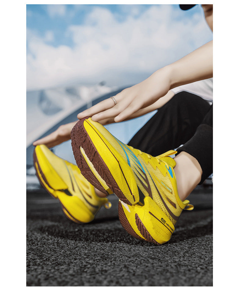 ROANK Men's Running Shoes Ultra-Light Sports Shoes for Teenagers Non-Slip Thick Sole Height Increasing Running Shoes for Middle School Students