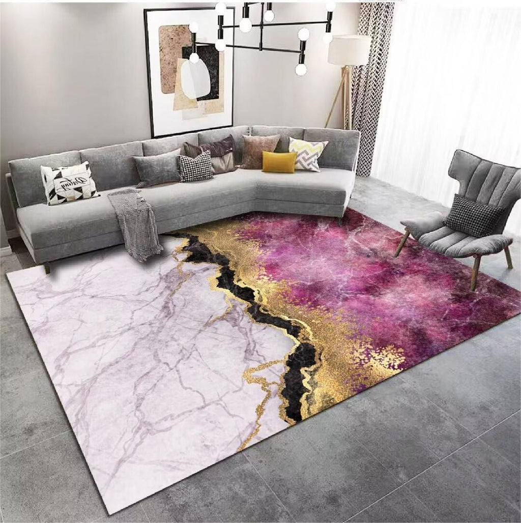Crystal Velvet Carpet Light Luxury Home Bedroom Non-Slip Wear-Resistant Bedside Blanket Living Room Dirty-Resistant Easy to Care Sofa Coffee Table Blanket