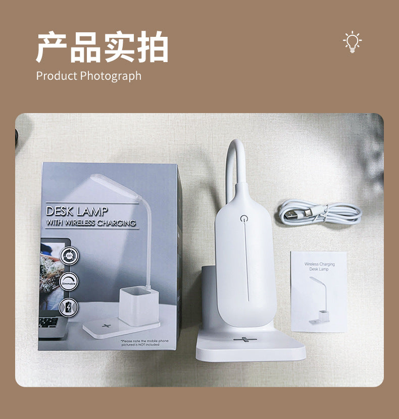 Custom Desk Lamp Study Eye Protection Dormitory Lamp Student Desk Rechargeable Children's Desktop Lamp Pen Holder Reading Lamp