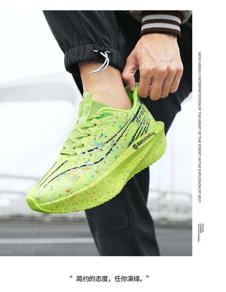 Red Rabbit9PRO Autumn New Fluorescent Real Explosive Carbon Plate Soft Sole Running Shoes Body Test Racing Couple Lightweight Sports Shoes