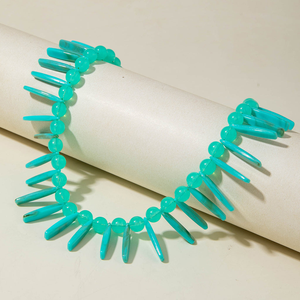 European and American Ornament Fashion Niche Design Statement Necklace Bohemian Style Acrylic Necklace