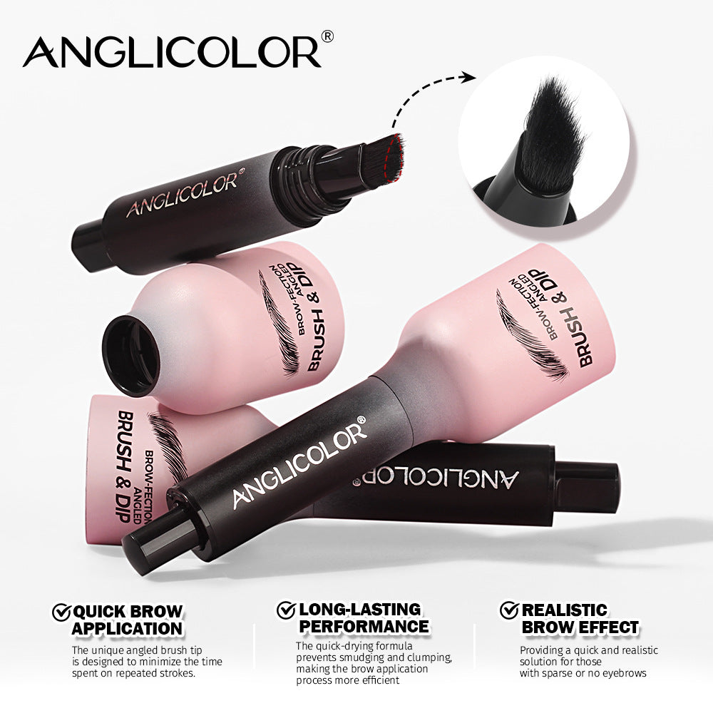 Hot-Selling Eyebrow Dye Cream Upgraded Version Press-Type Fine Brush Head Eyebrow Cream Waterproof Smudge-Proof Wild Eyebrow Pencil