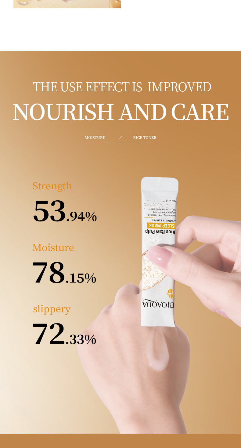 Full English Sleep Mask BIOAOUA Rice No-Wash Apply-Off Good Night Freeze Mask Boxed  Foreign Trade Wholesale