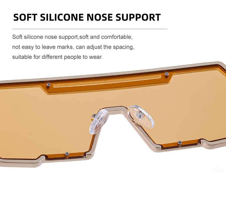 Vintage Sunglasses for Men, Steampunk Style, Irregular Sunglasses, High-End Driving Glasses, Sun Protection Integrated Glasses for Women