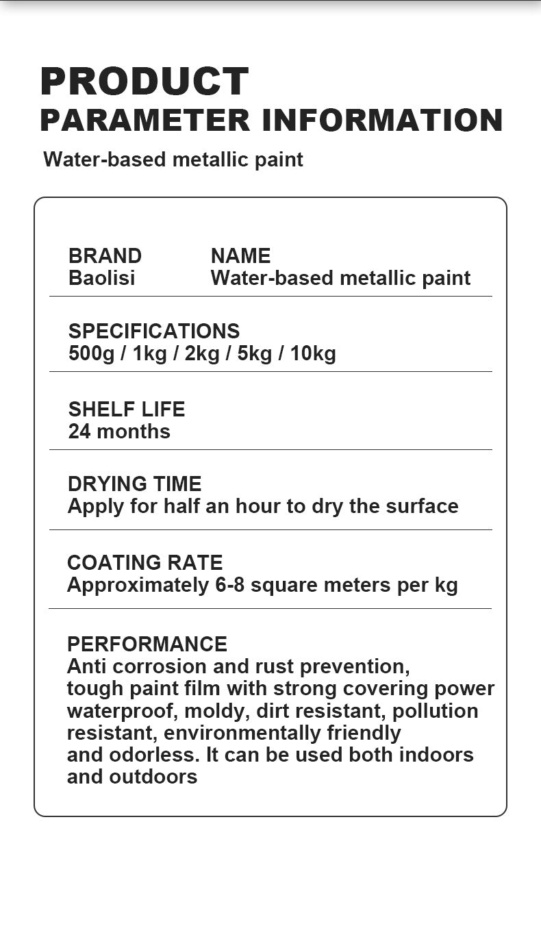 Color Metal Paint Iron Art Steel Structure Color Steel Tile Renovation Color Change Water-Based Industrial Latex Paint Anti-Rust Paint