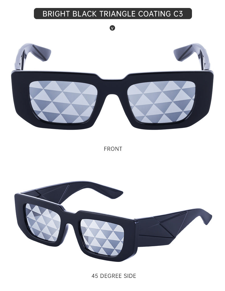Fashion Small Frame Sunglasses for Women Trendy European and American Wide Leg Square Frame Sunglasses High-end Wholesale sunglasses