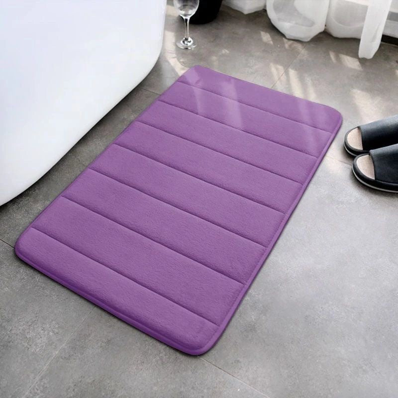Striped Quilted Coral Fleece Floor Mat Manufacturer Wholesale Bathroom Mat Dropshipping Carpet
