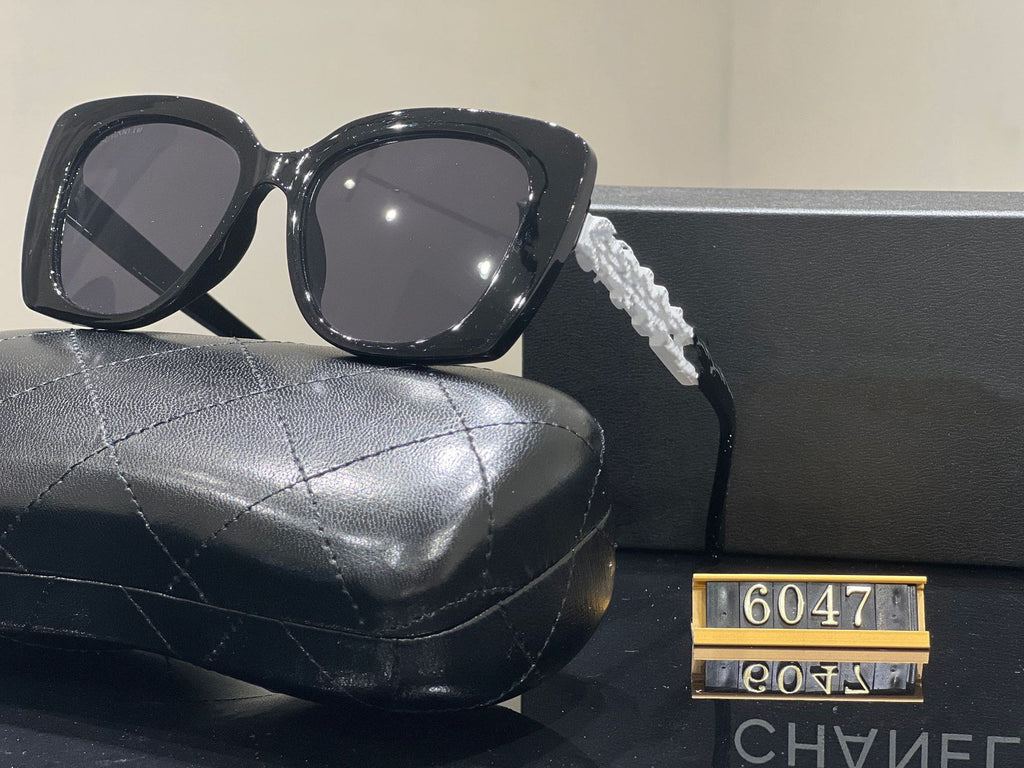 New Fashion Chanel Sunglasses Xiaohongshu Internet Celebrity Same Style Versatile No-Makeup Face Slimming UV Protection Sunglasses