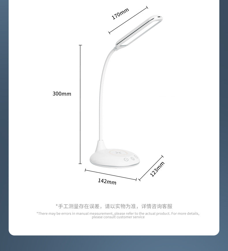 Custom Eye Protection Desk Lamp Bedroom Bedside Lamp Multifunctional Wireless Charging Study Lamp Foldable Desktop Reading Smart Lamp