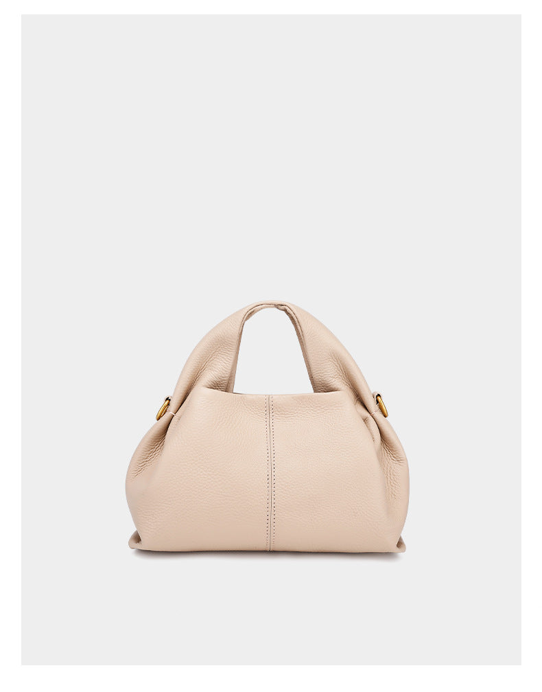 European and American Style Boling En Cloud Bag Lychee Pattern Light Luxury Crossbody Shoulder Dumpling Bag New Women's Underarm Handbag Trendy