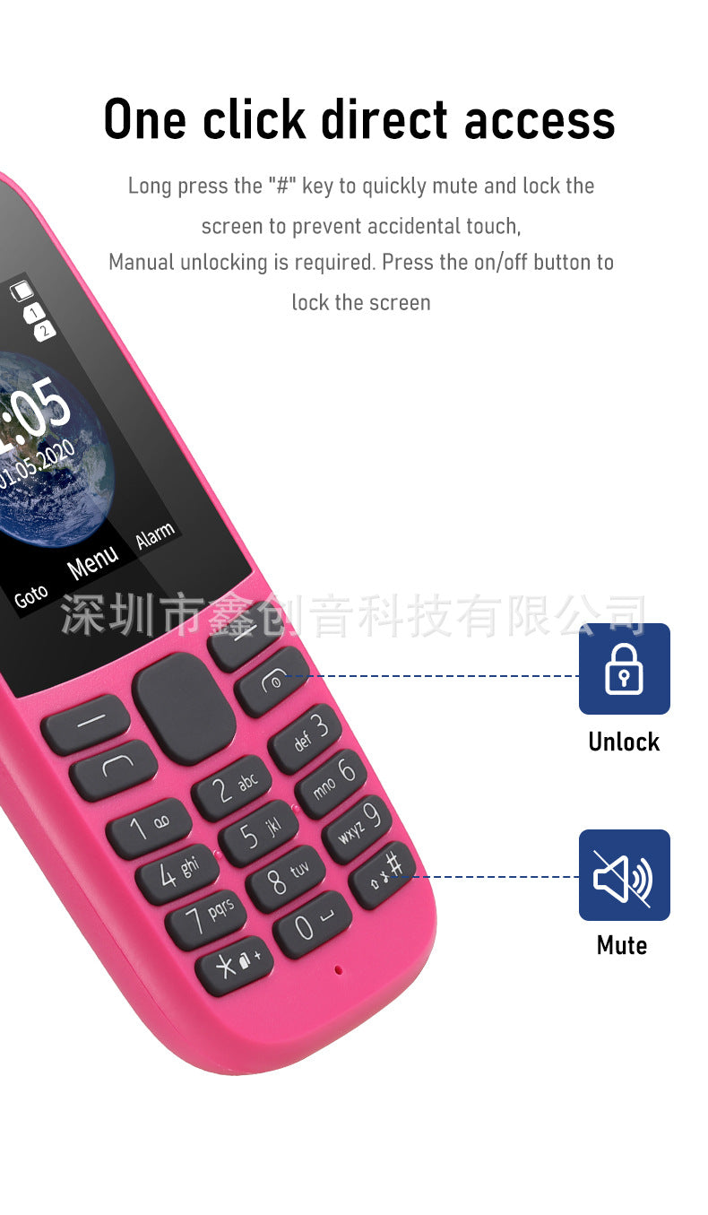 105straight button phone  foreign trade mobile phone 2G Afri