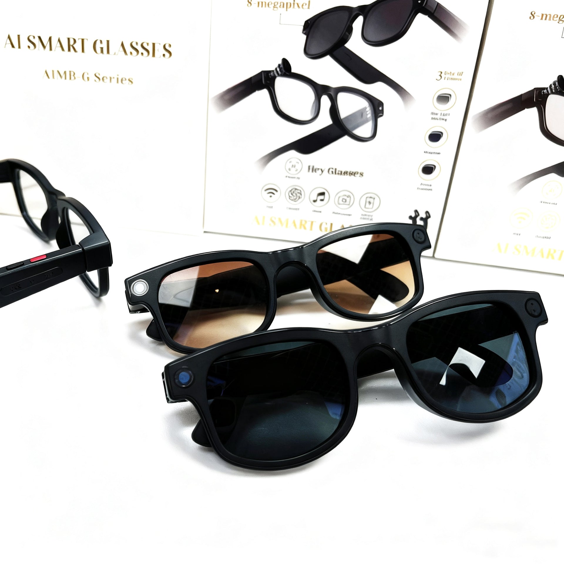 AIMB-G1Smart Glasses800100 Megapixel Camera Ai Simultaneous Translation Recognition1200P Video Recording Audio Recording