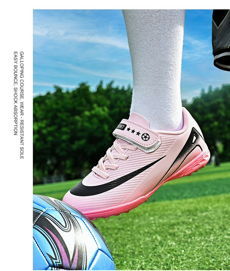 2025World Cup Children's Soccer Shoes Boys Youth Students Girls Spike Long Spike Competition Training Sports Shoes