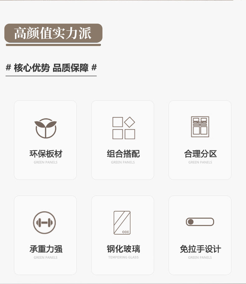 Heightened Solid Wood Bookcase with Glass Doors, Floor-standing Home-use Six-door Bookcase, High-end Storage Cabinet for Home Bedroom and Study Room