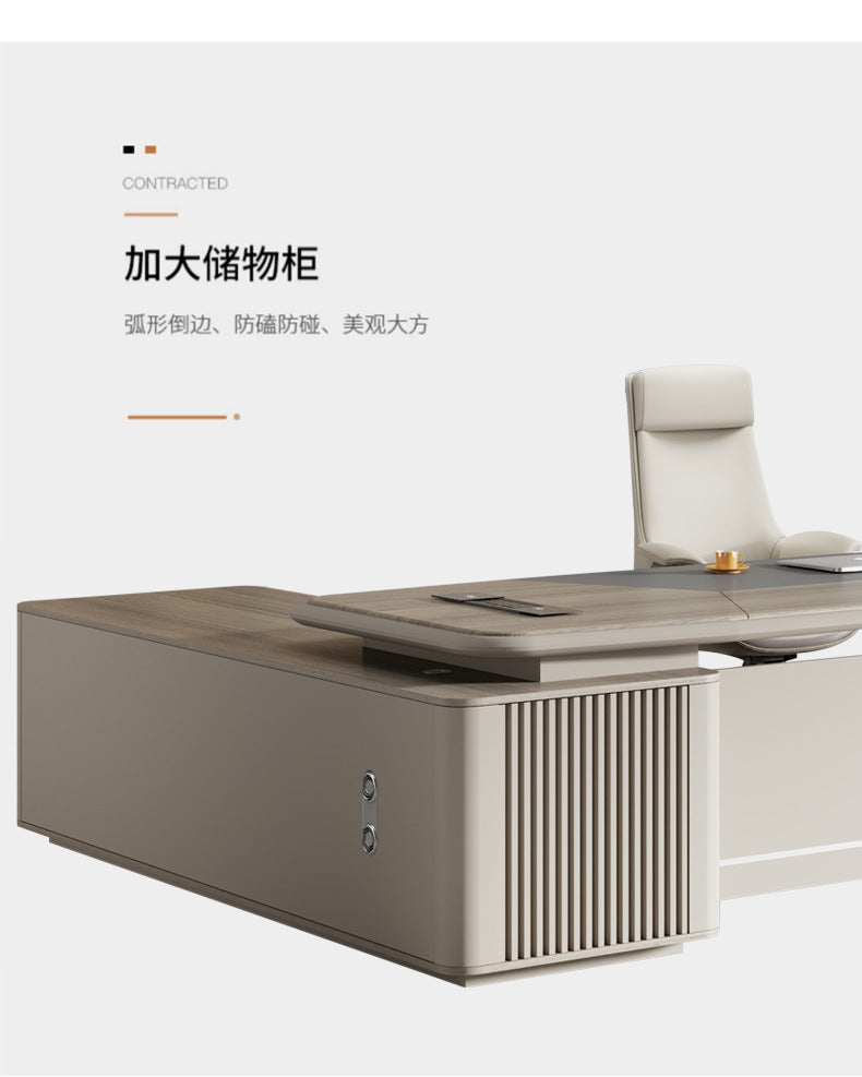 Painted Executive Desk Large Desk President Leader Chairman Manager Office Simple Modern Office Desk and Chair Set