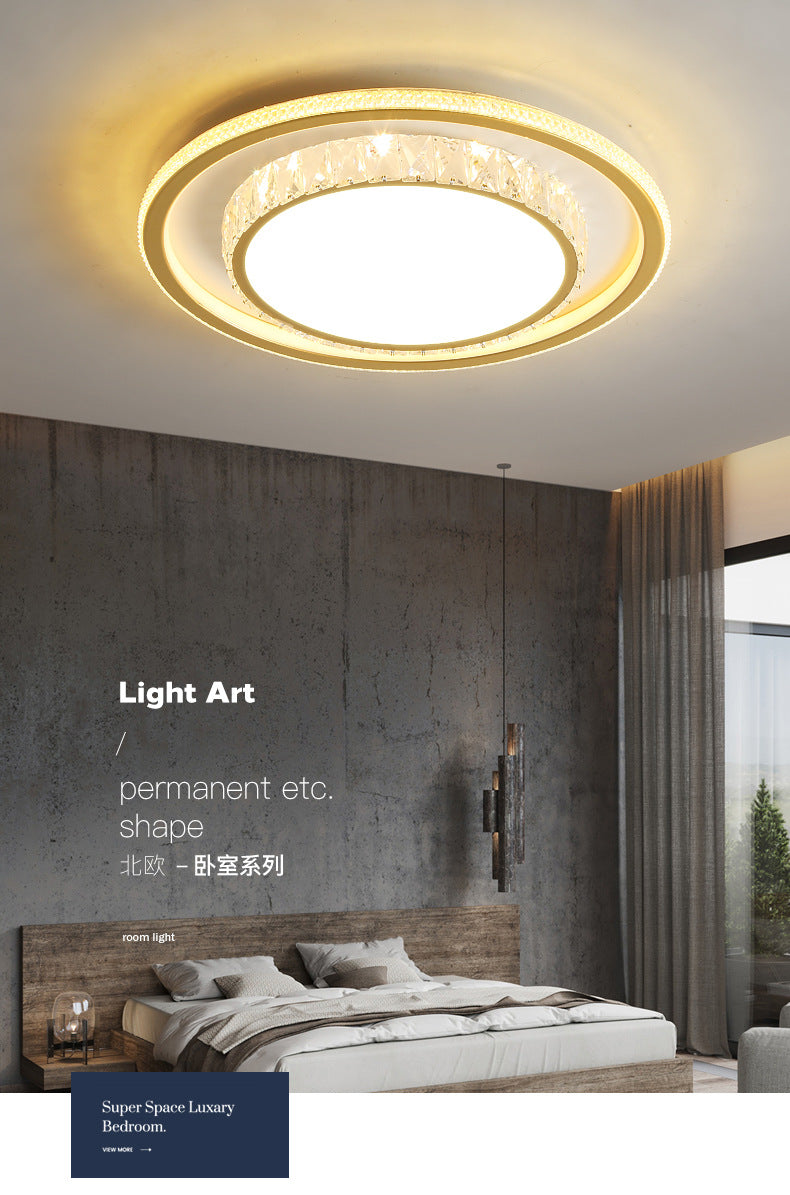 2025New Year's New Lamps Living Room Lamps Modern Simple Atmosphere Ceiling Lamps Light Luxury Crystal Lamps Restaurant Lamps Bedroom Lamps