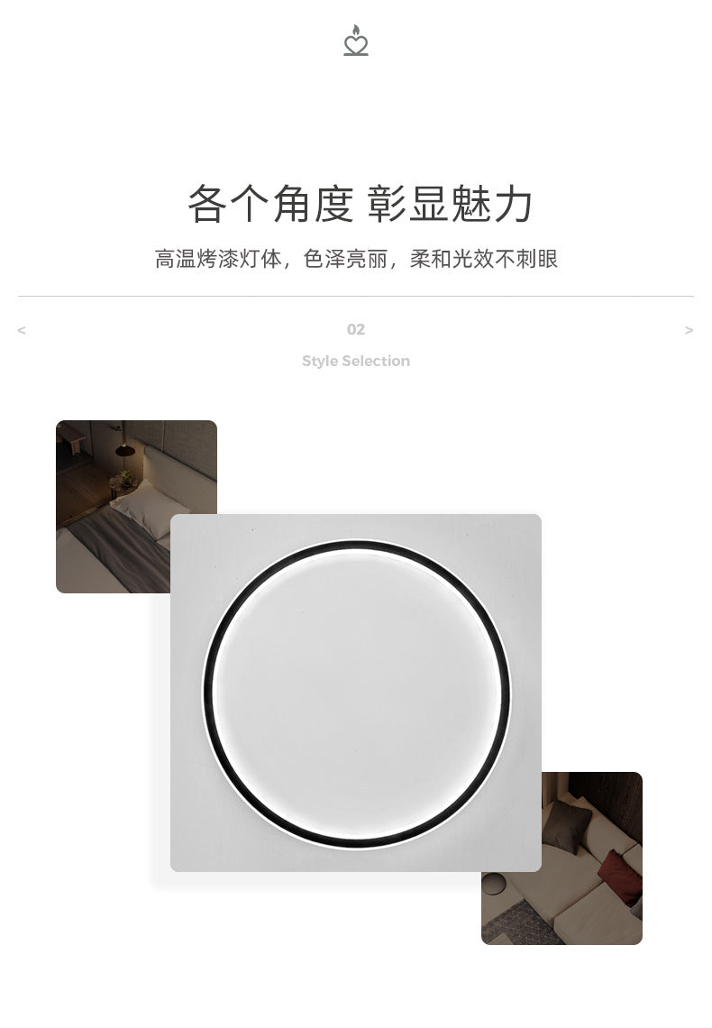 Master Bedroom Light Simple Modern Creative Round New Style Living Room Ceiling Light Nordic Personality Warm Romantic Room Light