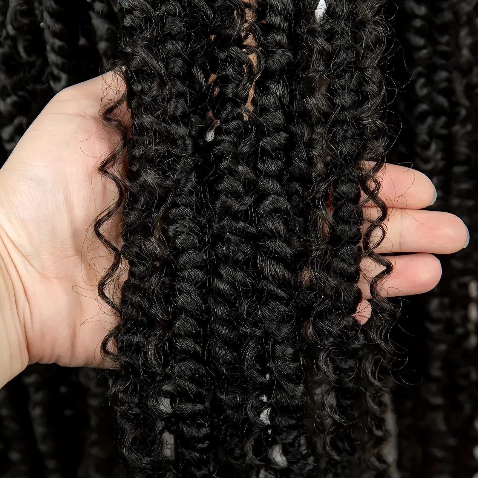 Cross-Border New African Braided Wig Hand-Woven Full Lace Double Strand Passion twist Feizi Chemical Fiber Head Cover