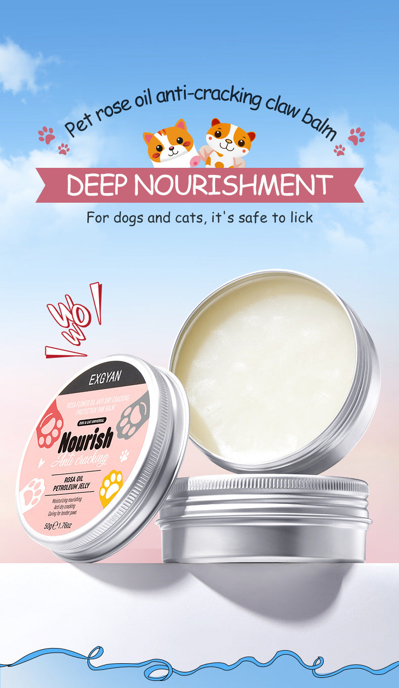 Pet Paw Balm EXGYAN Rose Flower Oil Anti-Dry Crack Paw Hand Cream Cross-Border Foreign Trade Wholesale