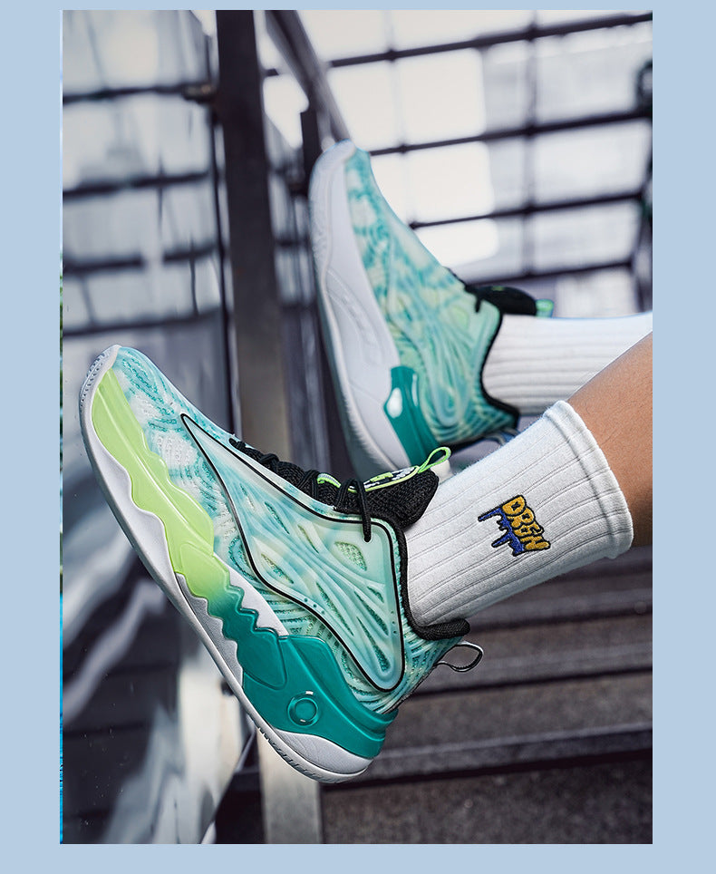 Luminous New Non-Slip Wear-Resistant Fashionable Sports Basketball Shoes Trendy Street Practical Sneakers Student Training Sports Shoes