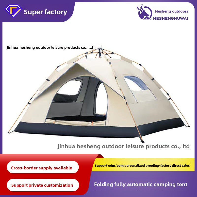 Tent Outdoor Portable Folding Automatic Camping Quick Open Sun Protection Thickened Rainproof Tent Full Set Wholesale