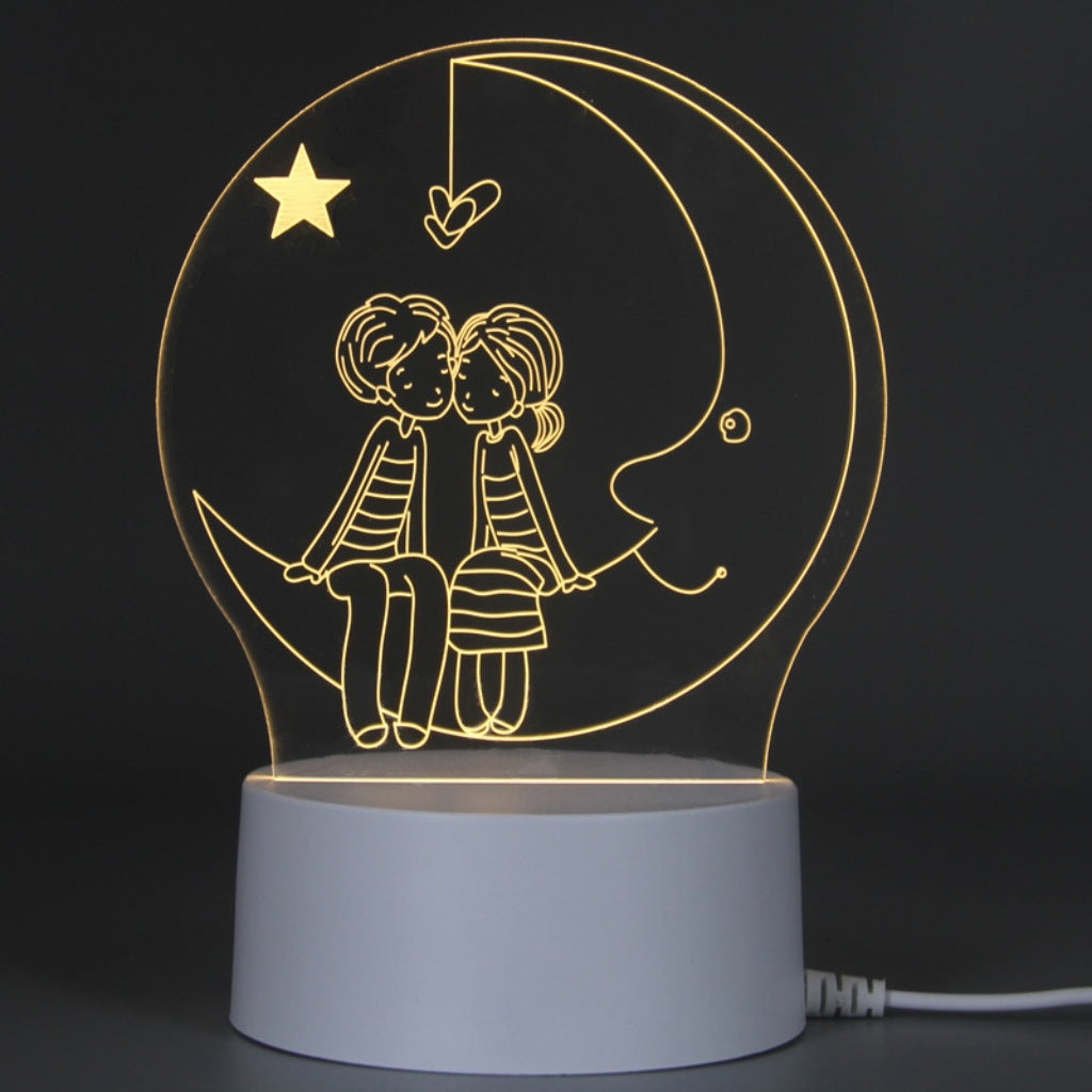 3D Night Light Acrylic Colorful Touch Remote Control Atmosphere Light Wholesale Dropshipping Creative Small Gift Factory