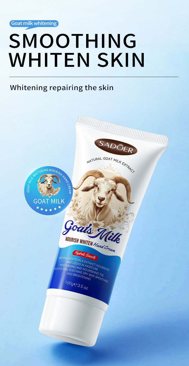 Goat Milk Whitening Hand Cream SADOER Autumn and winter moisturizing hand cream cross-border foreign trade wholesale