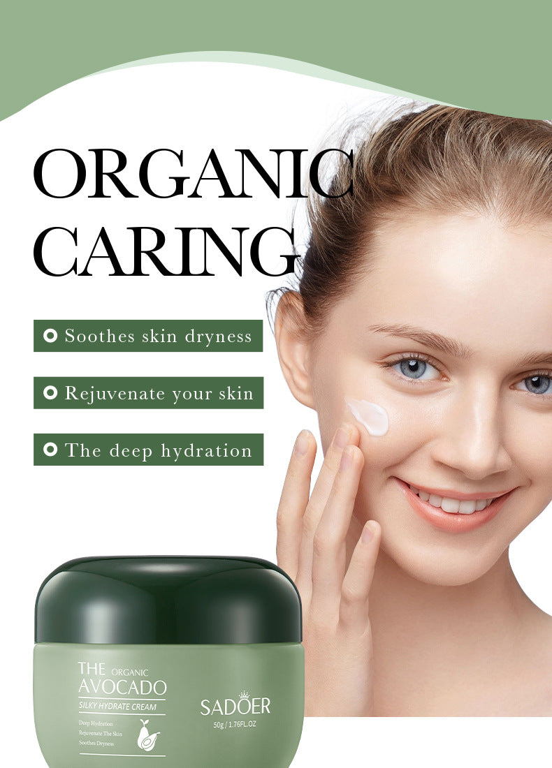 Avocado Face Cream SADOER Silky Hydrating Refreshing Non-Sticky Moisturizing Cream Cross-Border Wholesale