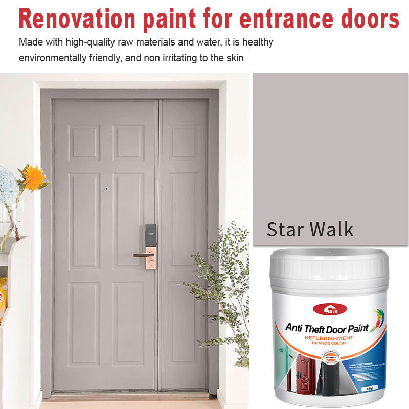 Anti-theft Iron Door Paint Metal Aluminum Alloy Iron Door and Window Renovation Color Change Rust-Proof Water-Based Paint Latex Paint