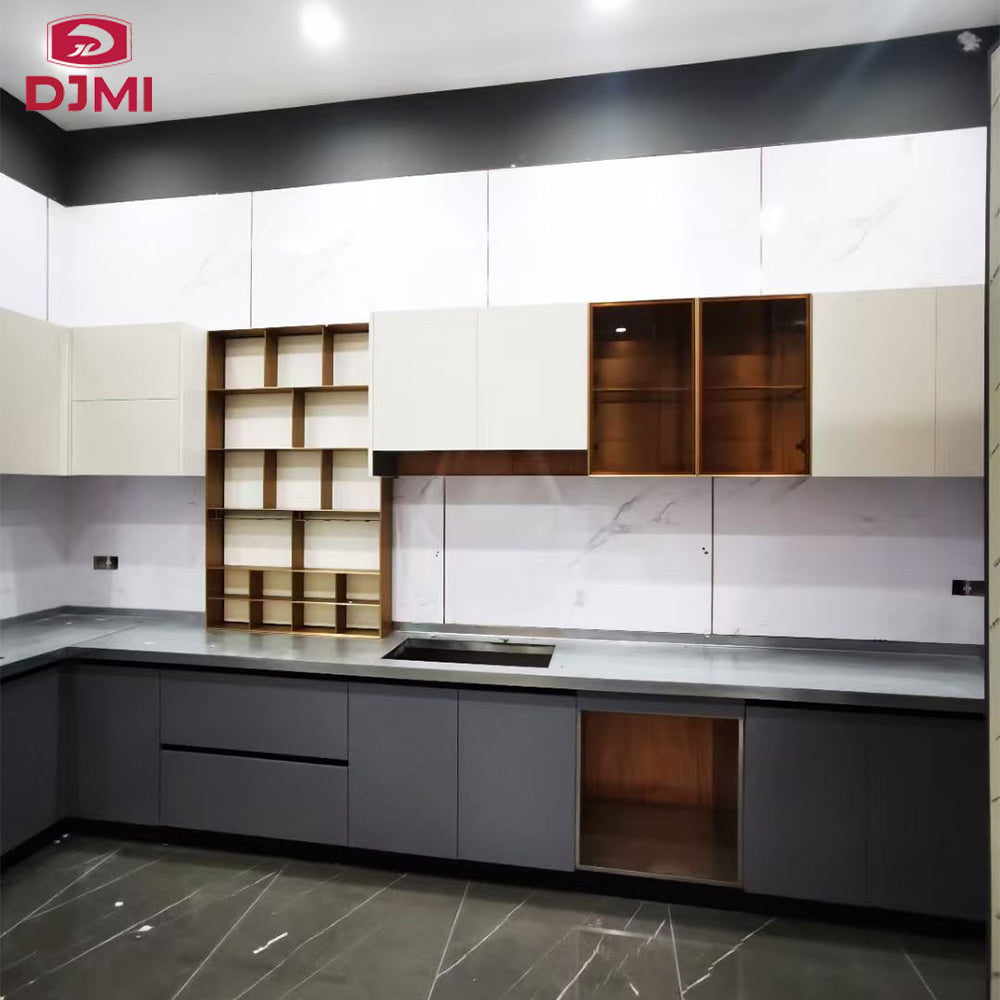 2024 Latest Modern Kitchen Stainless Steel Designs Custom Modular Modern Stainless Steel Kitchen Cabinets