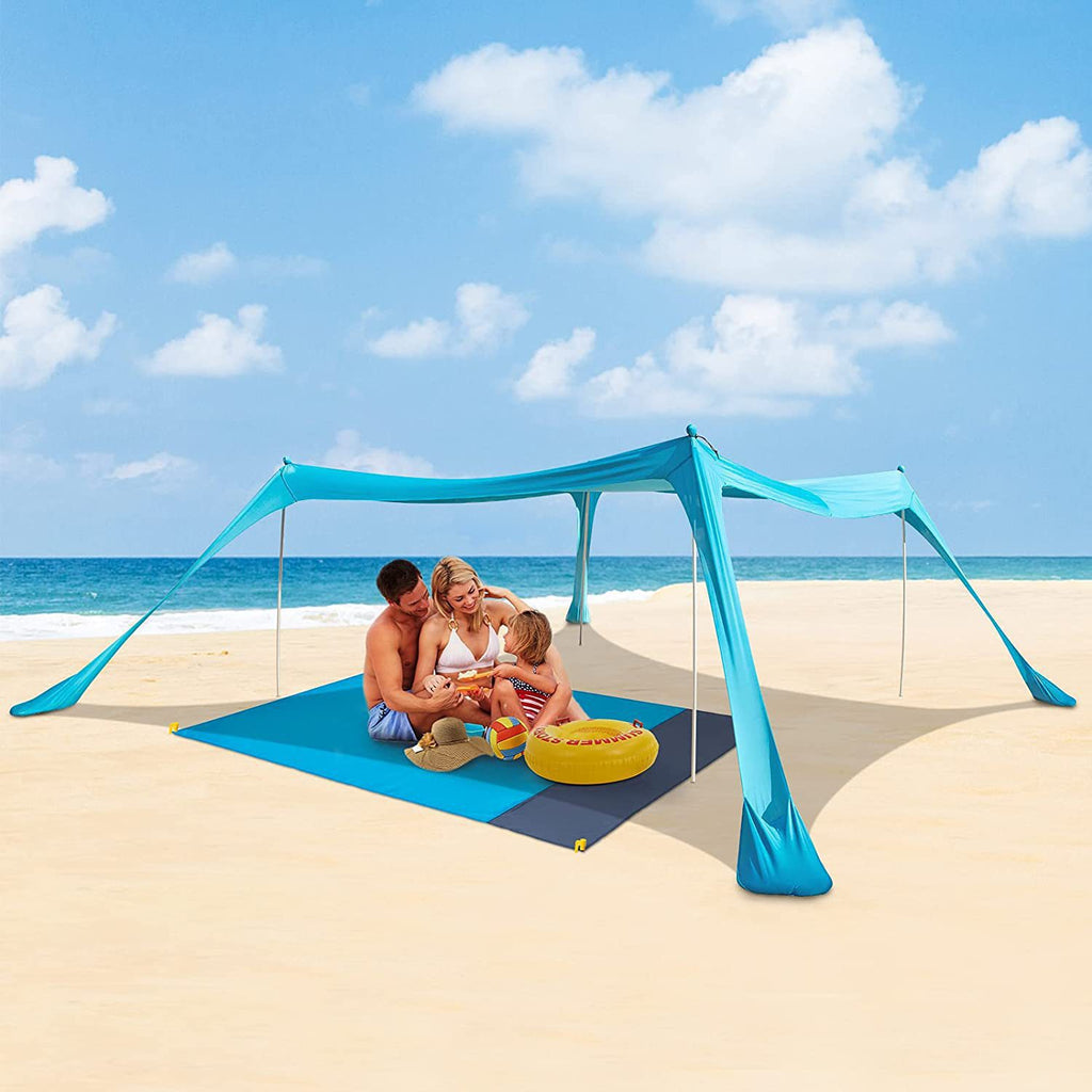 Outdoor Lawn Beach Lycra Canopy Tent Portable Lawn Camping Fishing Tent Outdoor Sun Protection Cooling Shade
