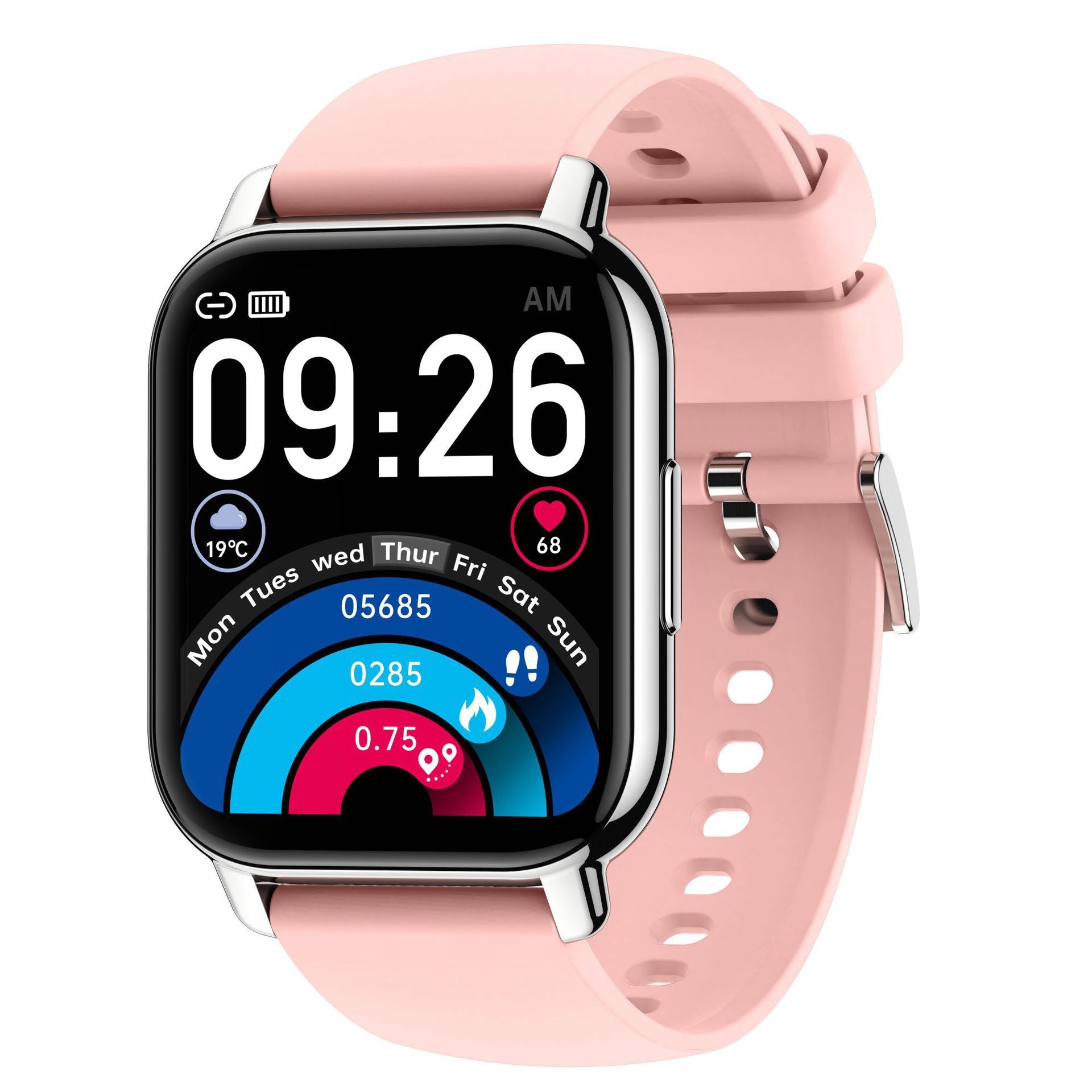 P66Smart Watch1.85inch Bluetooth call heart rate pedometer sleep monitor IP68Deep Waterproof Sports