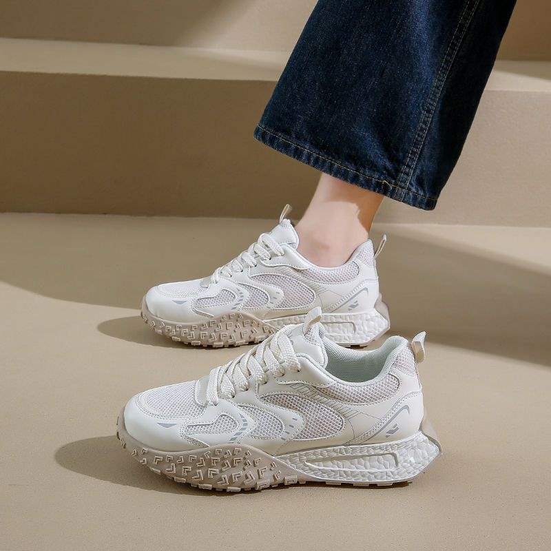 German Training Shoes Women's Shoes2025Spring New Casual Sports Running Shoes Lightweight Forrest Gump Shoes Versatile White Sneakers Mesh Shoes
