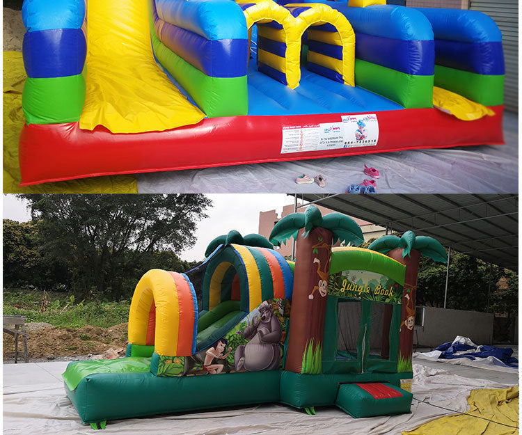 Indoor and Outdoor Small Inflatable Trampoline Jumping Bed Children's Play Castle Sports Slide Naughty Castle Toy Manufacturer