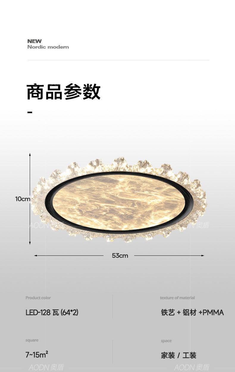 Italian Style High Brightness Full Spectrum Eye Protection Design Sense High-end Light Luxury Master Bedroom Creative Cloud Ceiling Light