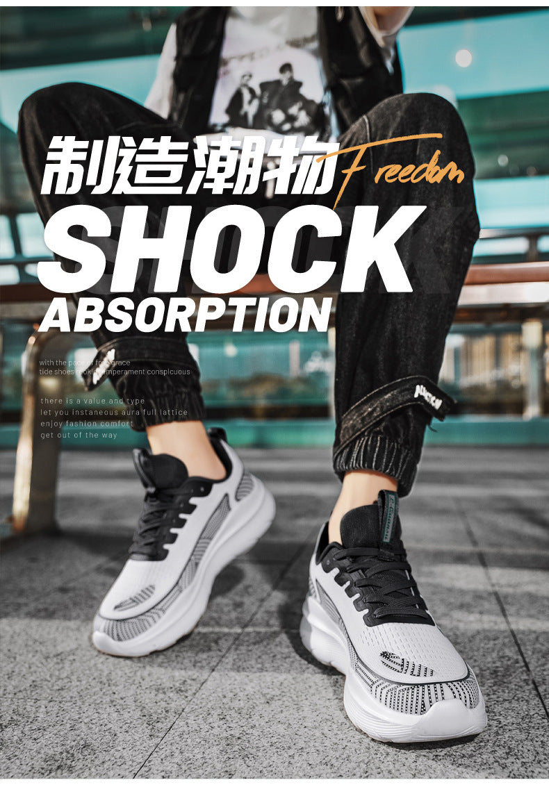 Autumn Breathable Casual Versatile Sports Shoes for Teenagers, Ultra-light Shock-absorbing Dad Trendy Shoes, Travel Hiking Shoes with Cushioning