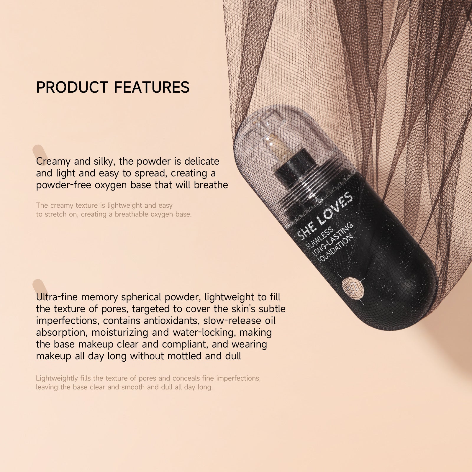 Exclusive Supply sheloves Liquid foundation Matte Hydrating Oil Control Concealer Long-lasting Non-cakey Foundation Base Makeup