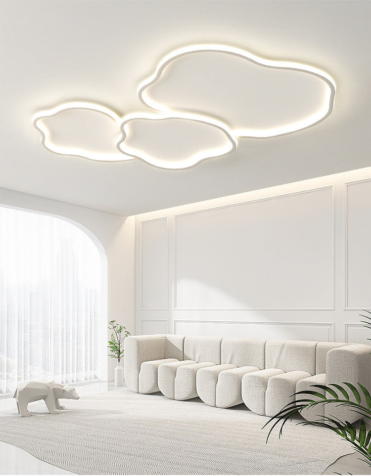 Cream Ceiling Light Minimalist Style Master Bedroom Light Cloud Hall Living Room Eye Protection Simple Room Light Full Spectrum Smart